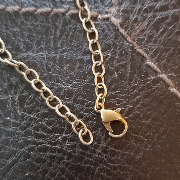 Adjustable Bronze Colored Flower & Circle Necklace - Picture 6 of 8